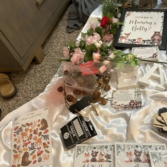 Woodland Themee Baby Shower Decor and Games